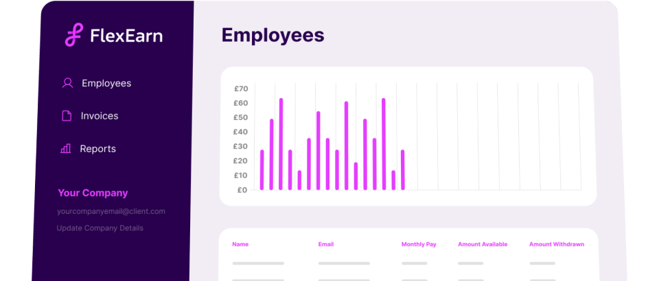 The FlexEarn app interface